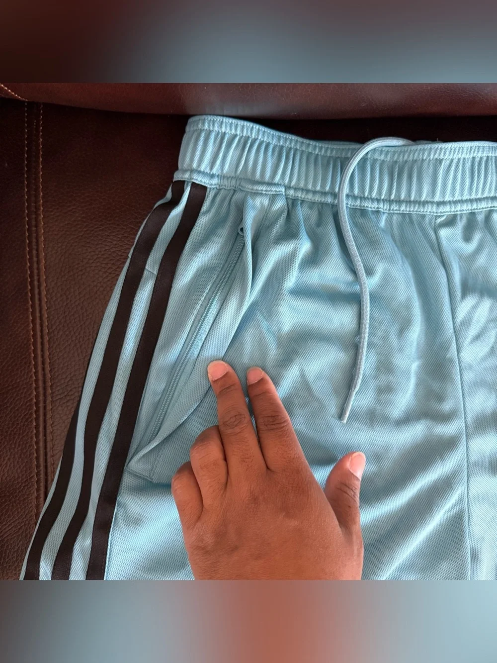 Men’s Adidas Light Blue Shorts; Size Small (Like New)